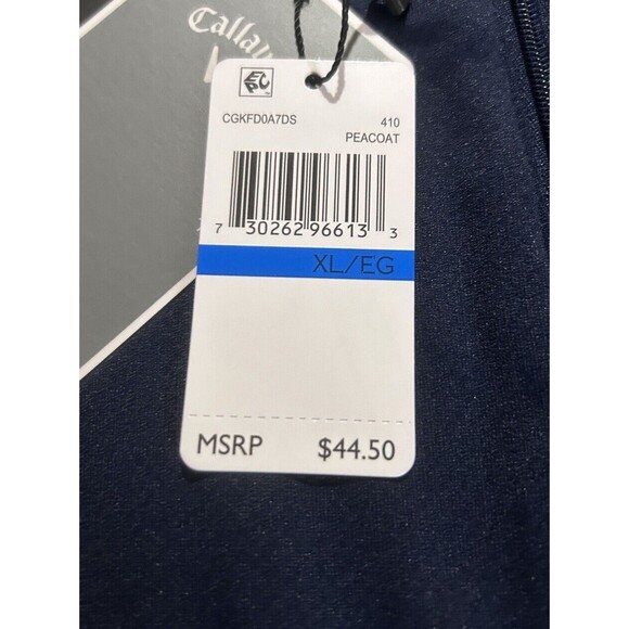 Callaway Men’s Lightweight 1/4 Zip Pullover. Weather Series. Long Sleeve. Navy. - Picture 4 of 13